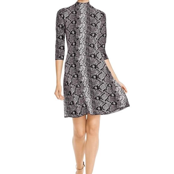 Nanette Lepore Sweater Dress Snake Print Small - Picture 4 of 11